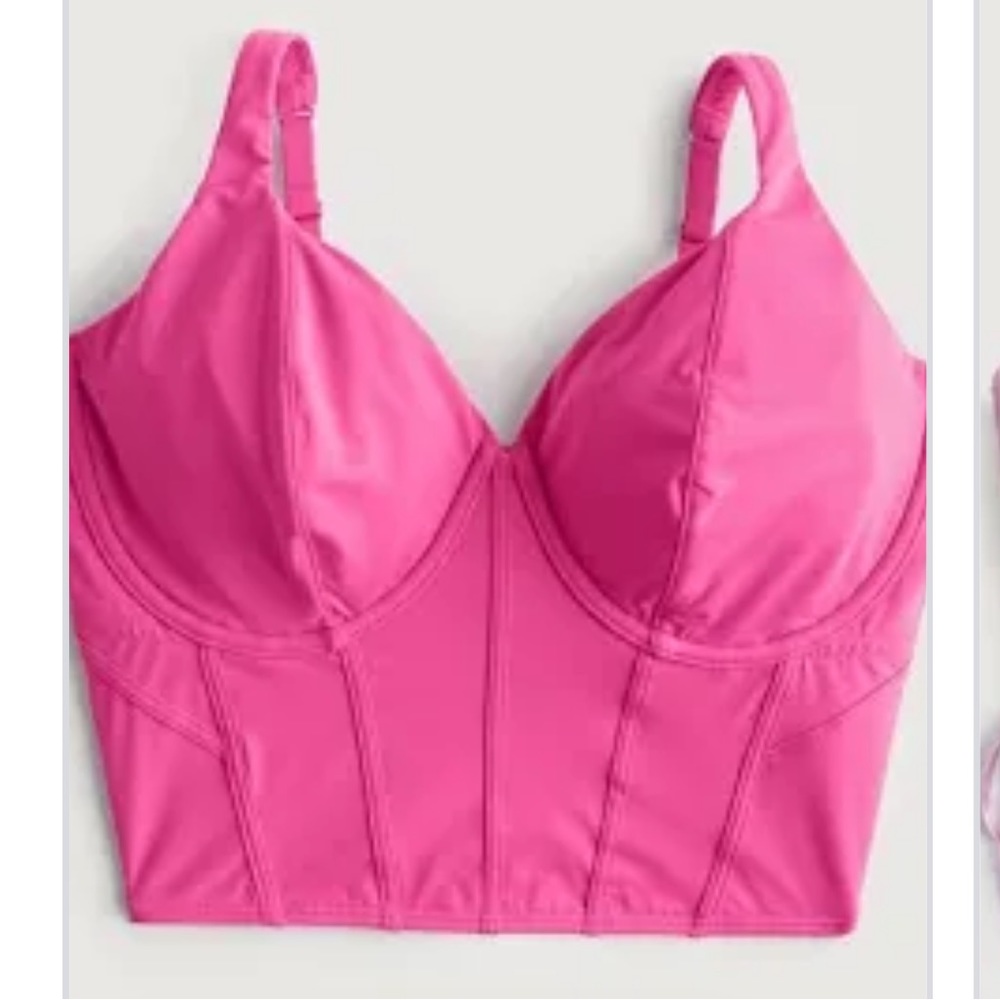 Hollister Hot Pink corset bustier top
